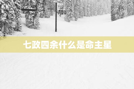 七政四余什么是命主星