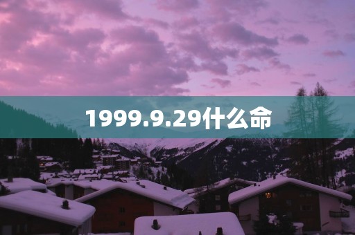 1999.9.29什么命