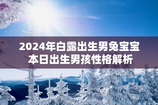 2025年白露出生男兔宝宝 本日出生男孩性格解析