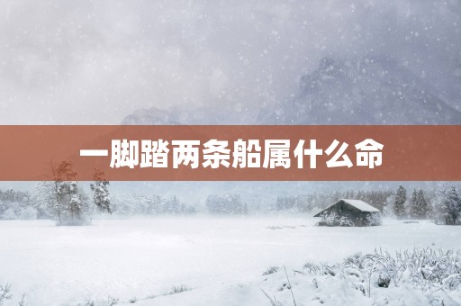 一脚踏两条船属什么命