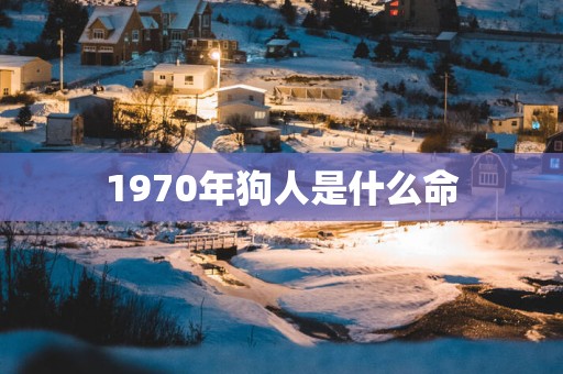 1970年狗人是什么命