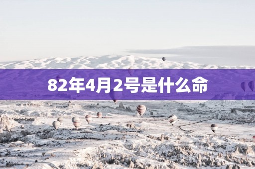 82年4月2号是什么命