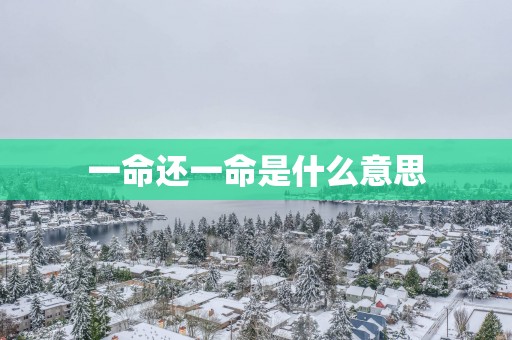 一命还一命是什么意思