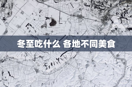 冬至吃什么 各地不同美食