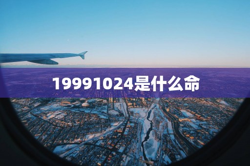 19991024是什么命