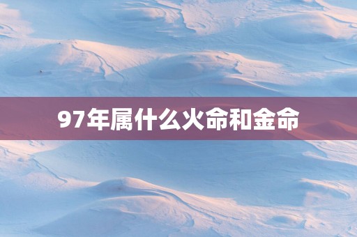97年属什么火命和金命