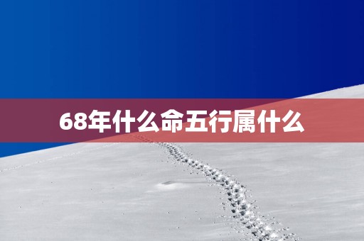 68年什么命五行属什么