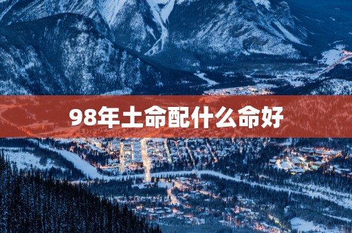 98年土命配什么命好