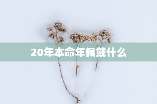 20年本命年佩戴什么