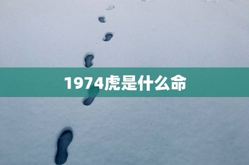 1974虎是什么命