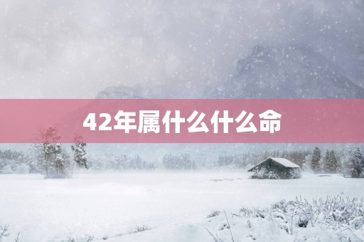 42年属什么什么命
