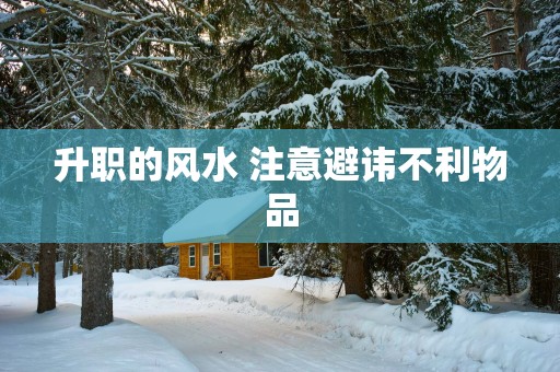 升职的风水 注意避讳不利物品