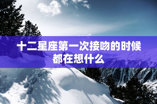 十二星座第一次接吻的时候都在想什么