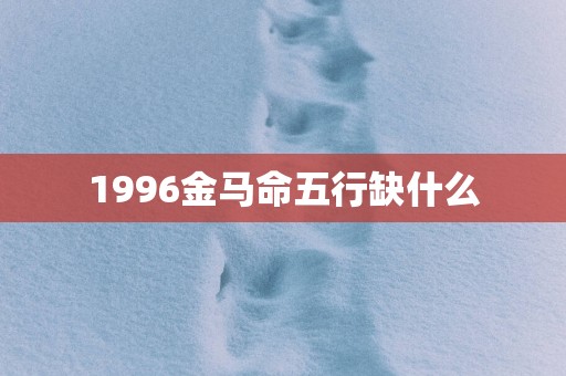 1996金马命五行缺什么