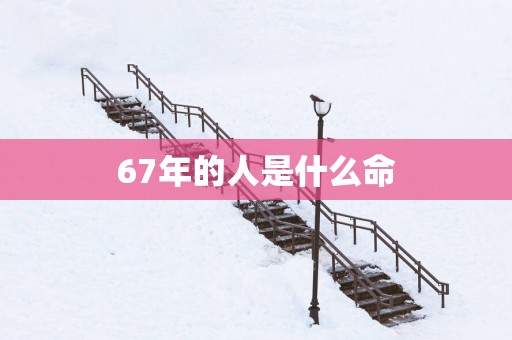 67年的人是什么命