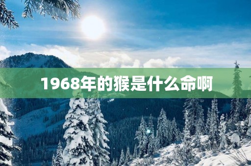 1968年的猴是什么命啊
