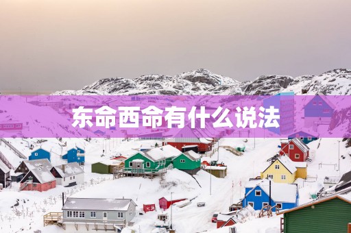 东命西命有什么说法