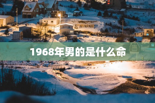 1968年男的是什么命