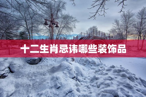十二生肖忌讳哪些装饰品
