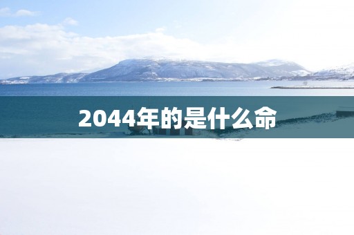 2044年的是什么命