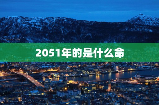 2051年的是什么命