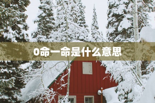 0命一命是什么意思