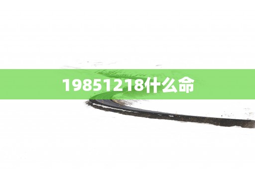 19851218什么命