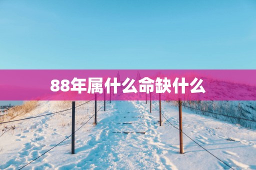 88年属什么命缺什么
