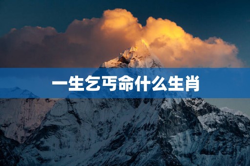 一生乞丐命什么生肖