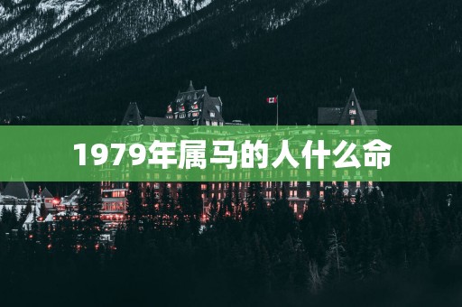 1979年属马的人什么命