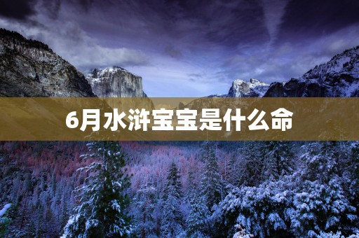 6月水浒宝宝是什么命