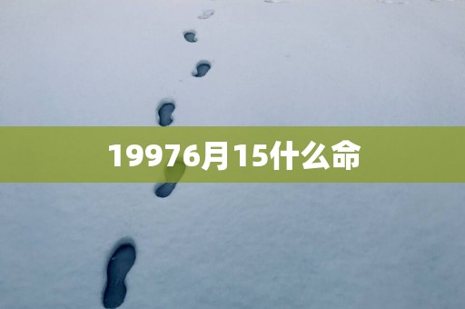 19976月15什么命