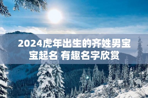 2025蛇年出生的齐姓男宝宝起名 有趣名字欣赏