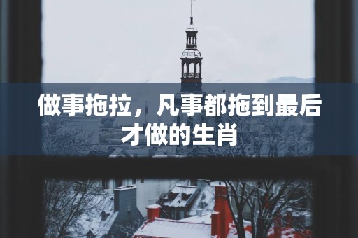 做事拖拉，凡事都拖到最后才做的生肖