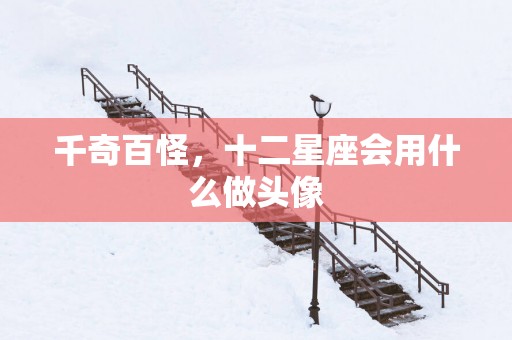 千奇百怪，十二星座会用什么做头像