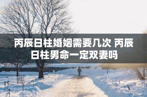 丙辰日柱婚姻需要几次 丙辰日柱男命一定双妻吗