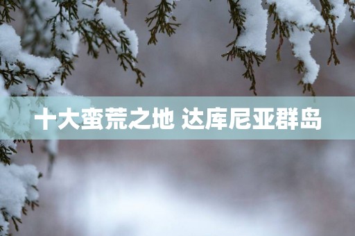 十大蛮荒之地 达库尼亚群岛