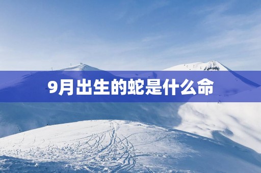 9月出生的蛇是什么命