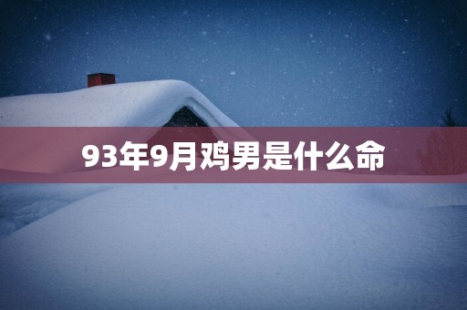 93年9月鸡男是什么命