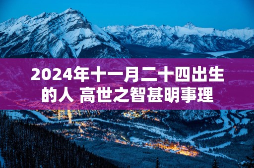 2025年十一月二十四出生的人 高世之智甚明事理