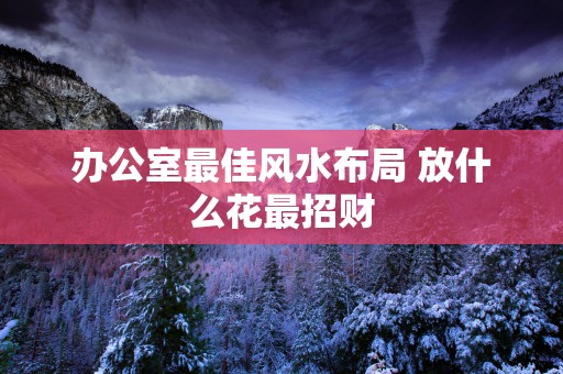 办公室最佳风水布局 放什么花最招财 办公室最佳风水布局 放什么花最招财