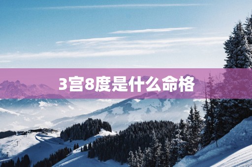 3宫8度是什么命格