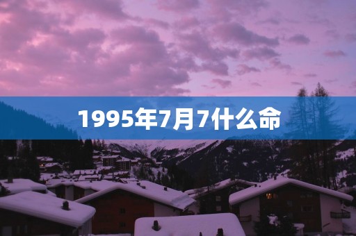 1995年7月7什么命