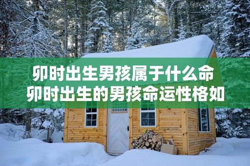卯时出生男孩属于什么命 卯时出生的男孩命运性格如何