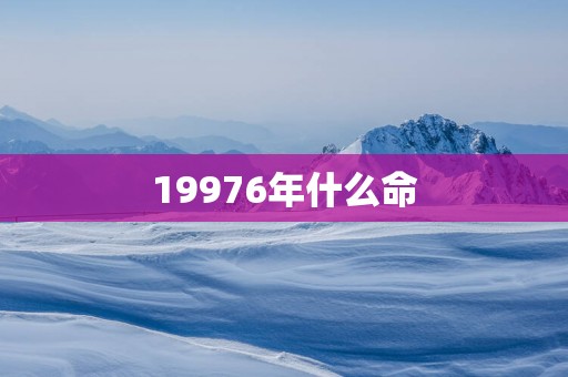 19976年什么命