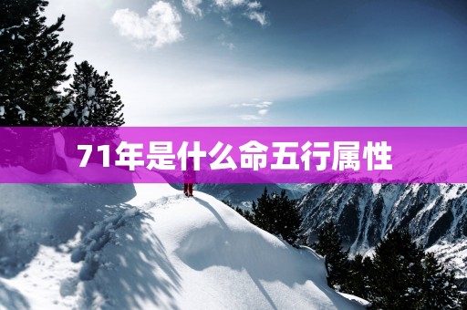 71年是什么命五行属性