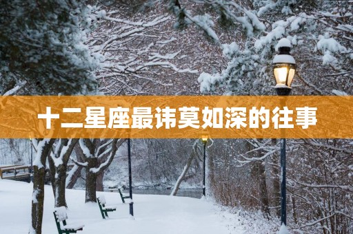 十二星座最讳莫如深的往事