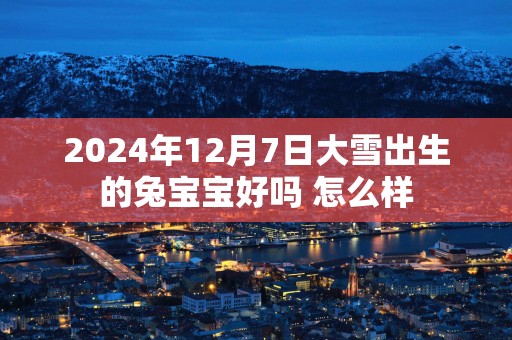2025年12月7日大雪出生的兔宝宝好吗 怎么样