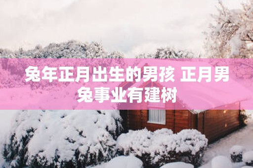 蛇年正月出生的男孩 正月男兔事业有建树