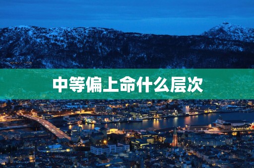 中等偏上命什么层次